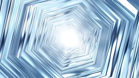 Metallic Chrome Rings Background Stock Footage 348018687