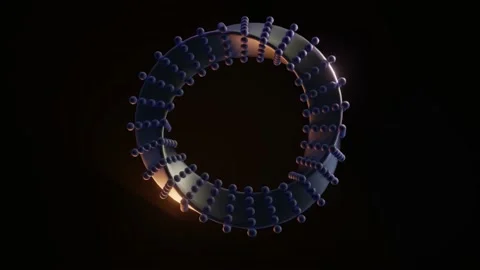 Metallic circle animation Stock Footage 145753295