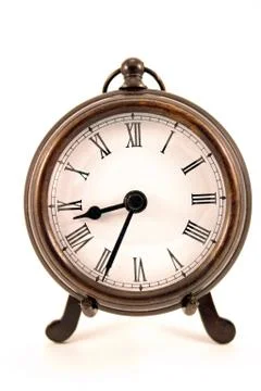 Metallic Clock 스톡 사진