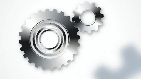Metallic cogs interlocking seamless loop motion background Stock Footage 345657694