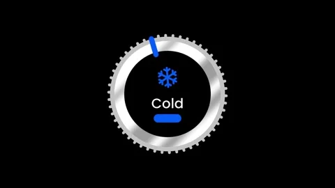 Metallic Cold Temperature Dial Stock Footage 335591712