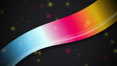 Metallic color shift ribbon seamless loop motion background Stock Footage 343799448