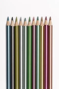 Metallic Colored Pencils Foto stock