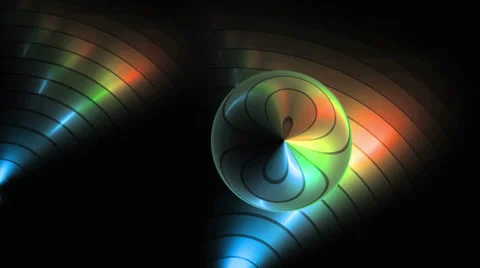 Metallic Colorful Circular Background Stock Footage 37187016