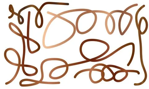 Metallic copper scribble patterns with elegant bronze metallic textures on .. Stock Illustration