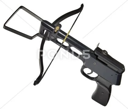 Metallic crossbow cutout Stock Photos