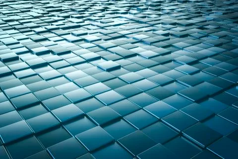 Metallic cubes Stock Illustration