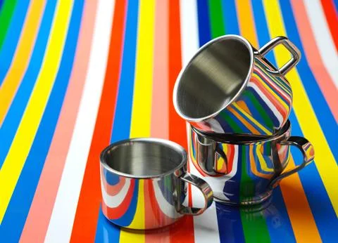 Metallic Cups Fotos de archivo