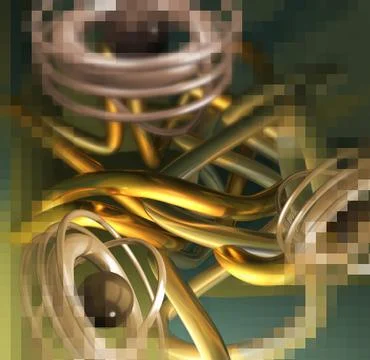 Metallic curve shape Stock Illustration