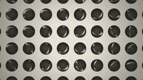 Metallic curved arcs rotating inside circular grid seamless loop Stock-Footage 345601298