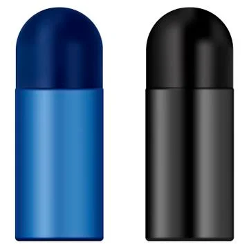 Metallic deodorant 3d realistic set Antiperspirant Stock Illustration