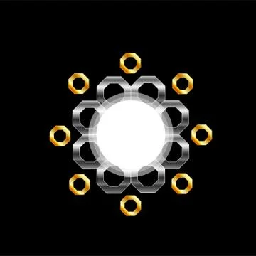 Metallic design element Stock Illustration