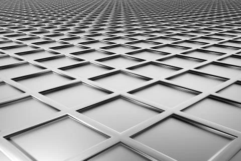 Metallic diamond flooring perspective view Stock Illustration
