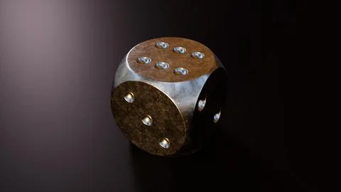 Metallic dice Stock Illustration