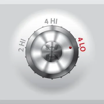 Metallic differential control panel Stock Illustration