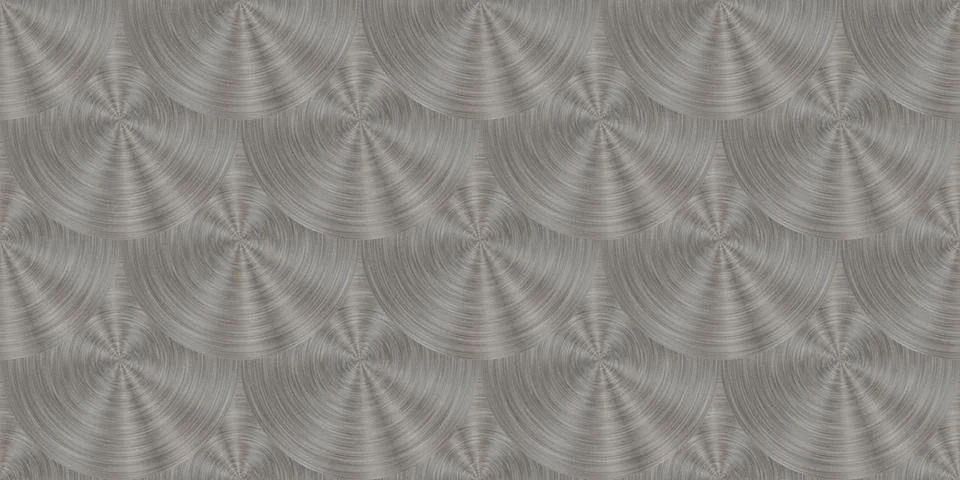 Metallic disks pattern. Shining brushed steel surface backdrop. Seamless me.. Stock Illustration
