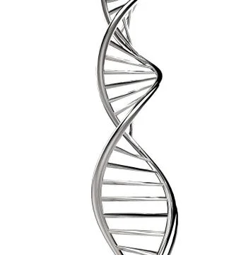 Metallic DNA Chain Stock Illustration