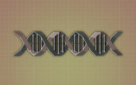 Metallic DNA 스톡 일러스트