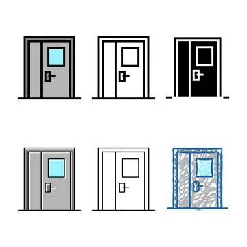 Metallic door color range icon vector Stock Illustration