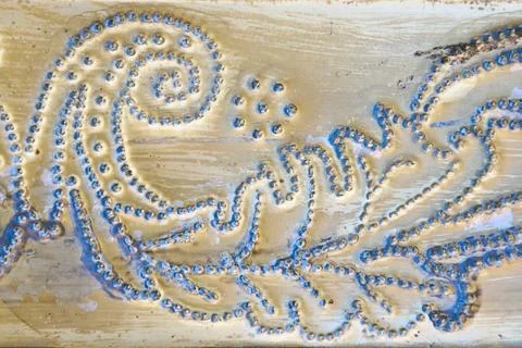 Metallic door pattern Foto stock