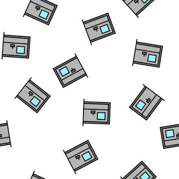 Metallic door vector seamless pattern Stock Illustration