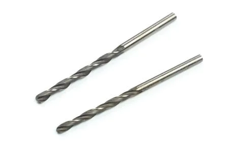 Metallic Drill Bits Set Tools for Construction Work, Drilling Hole Stock Photos