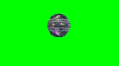 Metallic drone orb for cinematic alien abduction sequences 4K Stock Footage 336916481