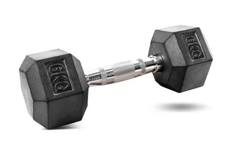 Metallic dumbbell Stock Photos