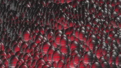 Metallic Eggs Abstract Animation Stock Footage 150687966
