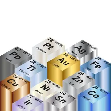 Metallic elements background Stock Illustration