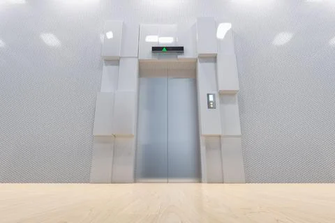 Metallic elevator or passenger lift Stock Illustration