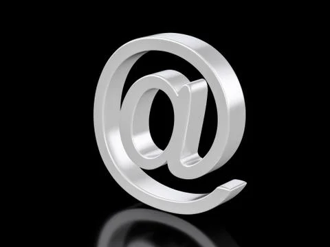 Metallic email symbol Stock Illustration