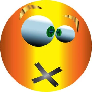 Metallic Emoticon sticker  vector. Stock Illustration