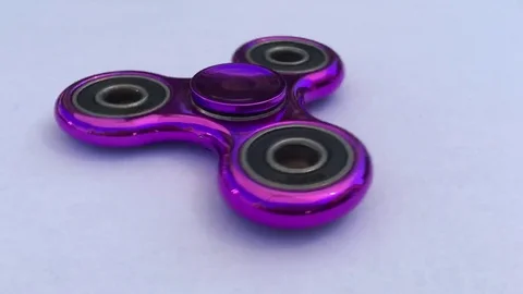 Metallic Fidget Spinner Stock Footage 76405938