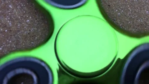 Metallic Fidget Spinner Stock Footage 76406011