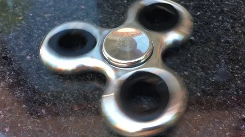 Metallic Fidget Spinner Stock Footage 76406166