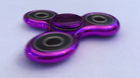 Metallic Fidget Spinner Stock Footage 76406182