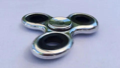 Metallic Fidget Spinner Stock Footage 76406210
