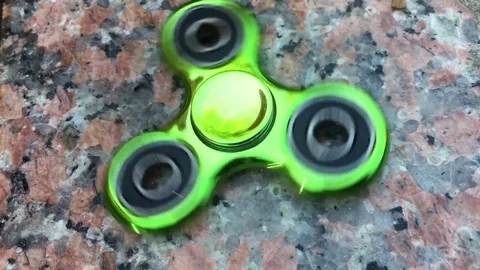 Metallic Fidget Spinner Stock Footage 76406293