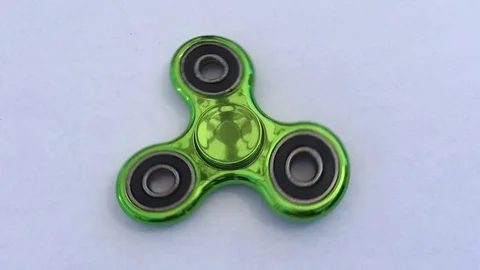 Metallic Fidget Spinner Stock Footage 76406294
