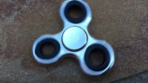 Metallic Fidget Spinner Stock Footage 76406304