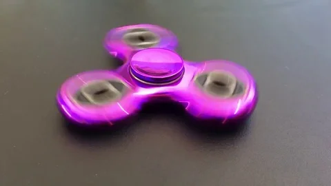 Metallic Fidget Spinner Stock Footage 76406317