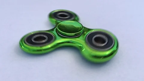 Metallic Fidget Spinner Stock Footage 76406356