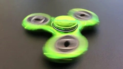 Metallic Fidget Spinner Stock Footage 76406388