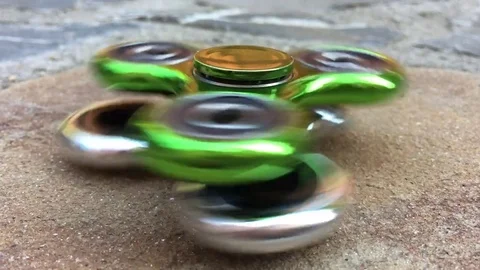 Metallic Fidget Spinner Stock Footage 76406400