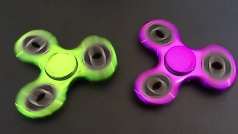 Metallic Fidget Spinner Stock Footage 76406441