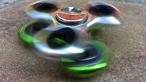 Metallic Fidget Spinner Stock Footage 76406460