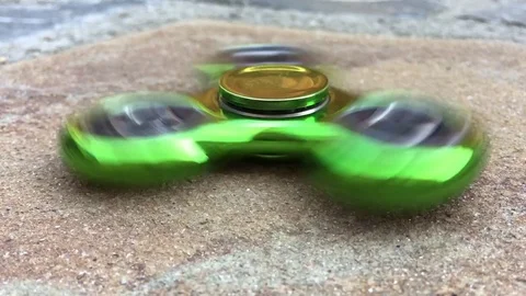 Metallic Fidget Spinner Stock Footage 76406480