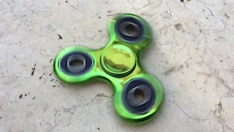 Metallic Fidget Spinner Stock Footage 76406545