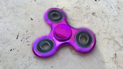 Metallic Fidget Spinner Stock Footage 76406566